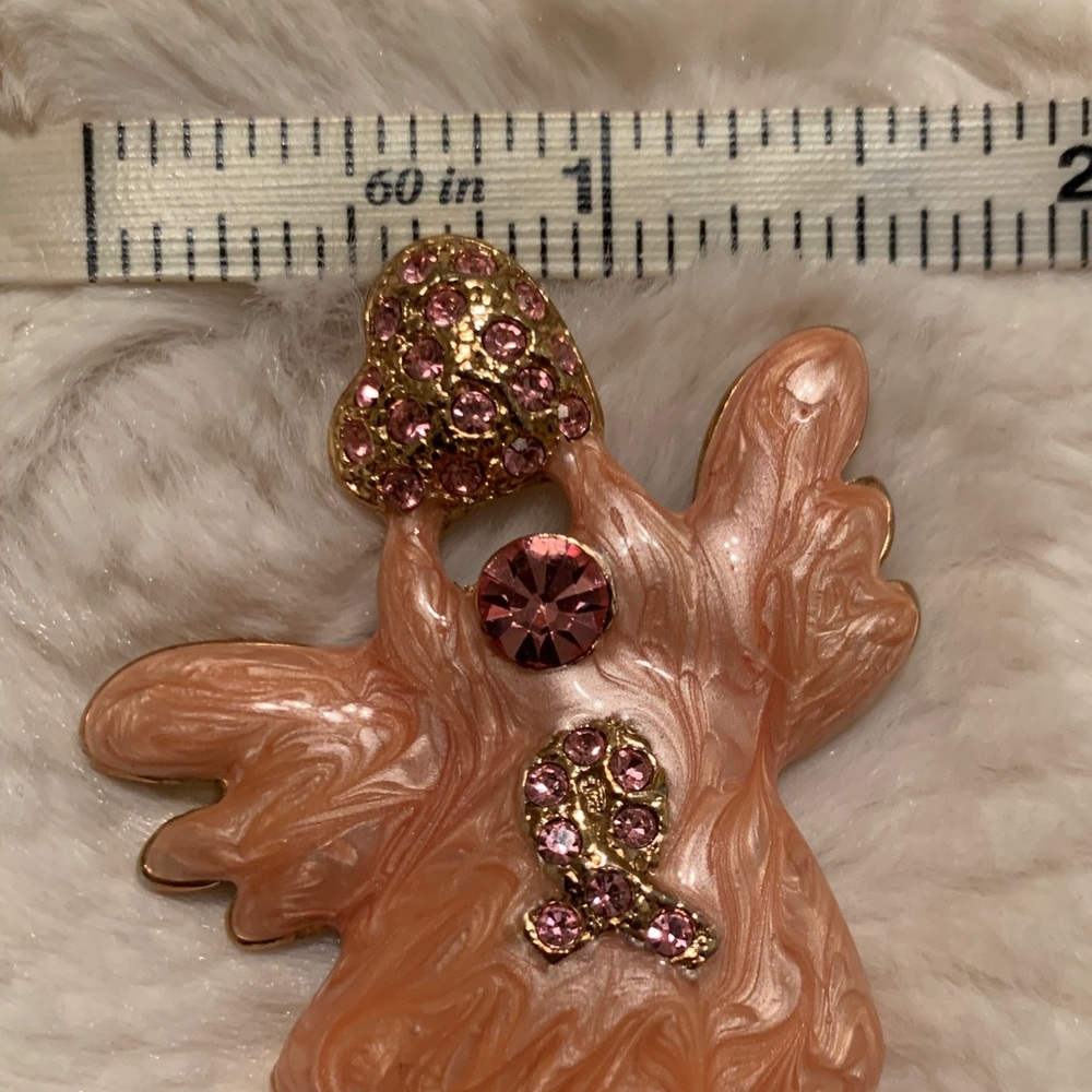 Pink Angel Brooch with Rhinestones - Picture 5 of 6
